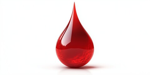 Obraz premium Shiny Blood Drop Icon for Donation or Testing