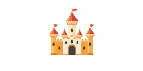 Fototapeta premium The Minimalistic Castle Logo Design