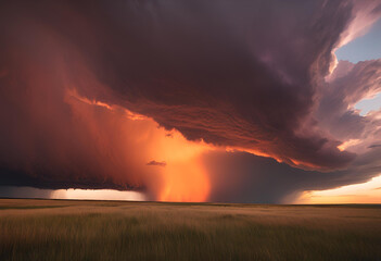 dramatic storm cloud in dark silhouette
