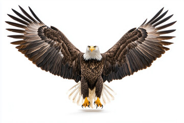 Fototapeta premium Bald eagle with outstretched wings