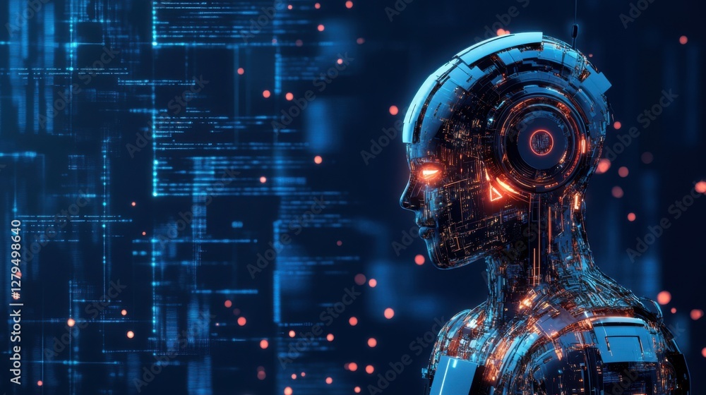 Poster chatbot conversation ai artificial intelligence technology online customer service.digital chatbot, 