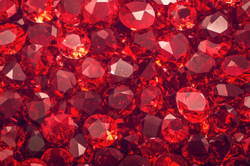 Opulent background featuring red diamonds and gemstones