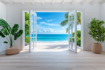 Bright Coastal Paradise with Airy Design and Panoramic View