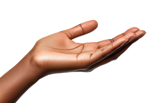 Open hand gesture signaling invitation or help