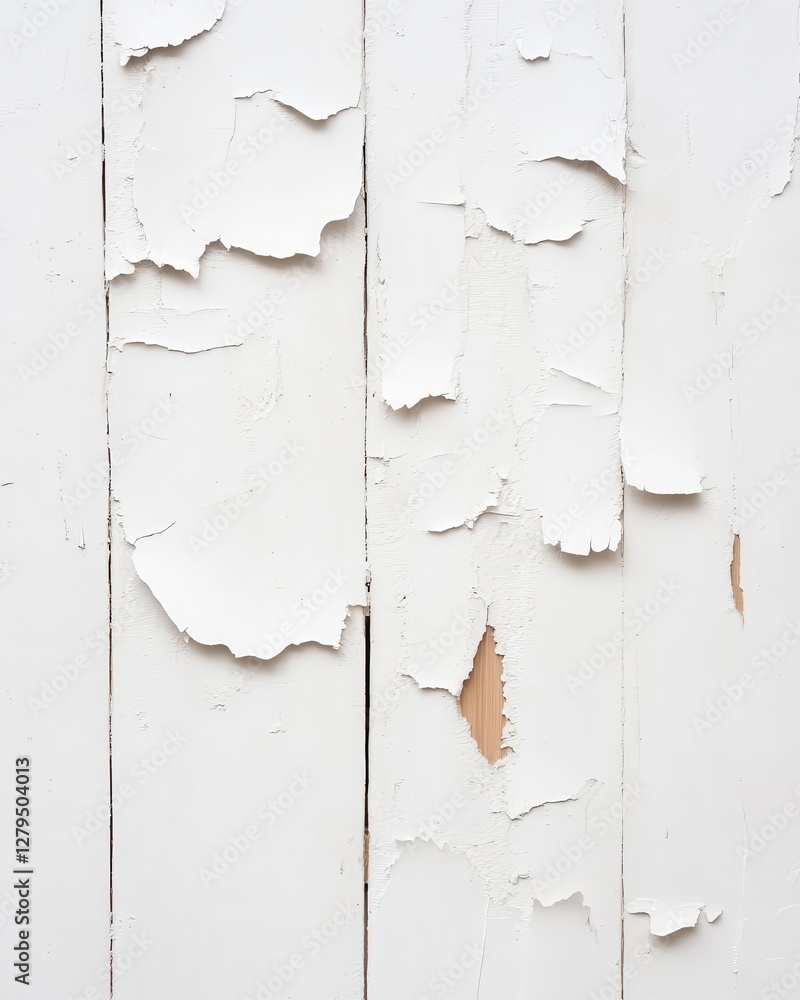 Poster peeled layers of painted wood revealing decades of history, adding depth and intrigue while leaving 