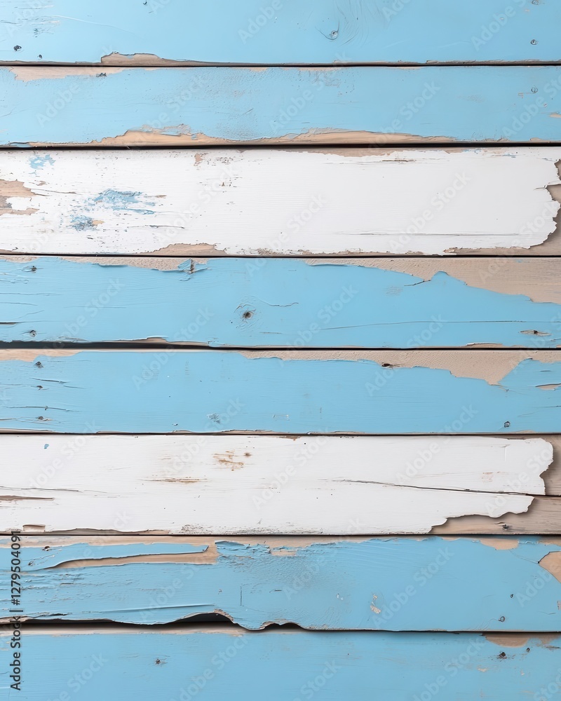 Poster peeled layers of painted wood revealing decades of history, adding depth and intrigue while leaving 
