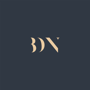 BDN abstract letter logo design. This logo is designed by three abstract letters.