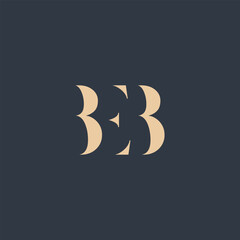 BEB abstract letter logo design. This logo is designed by three abstract letters.