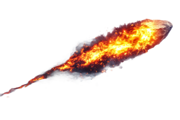 Fiery meteor streaks night sky