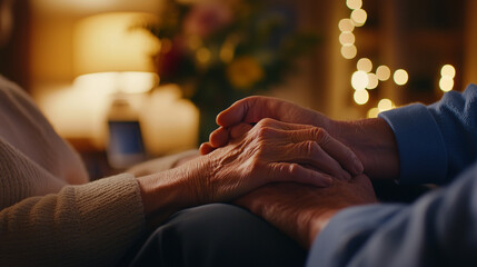 Tender Moment of Nurse and Patient in Palliative Care Setting