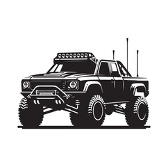 offroad racing truck silhouette vector illustration
