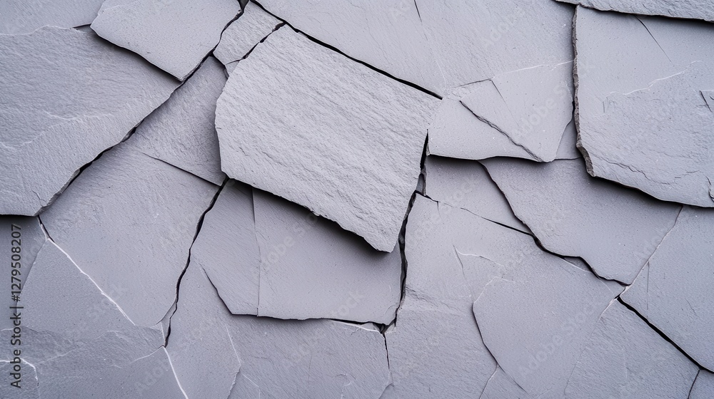 Poster fractured stone slabs pressed together, creating natural lines that feel both chaotic and controlled