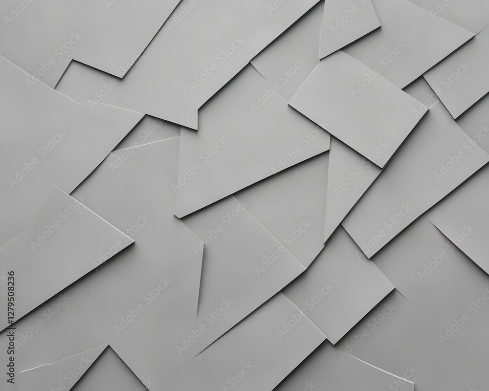 Poster Etched stone with intricate geometric carvings that dance with shadows and light, creating defined spaces for adding text.