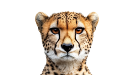 Cheetah portrait showcasing fierce expression