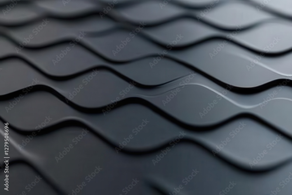 Poster embossed rubber surface with deep grooves, exaggerating light and shadow play, offering structured y