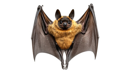 Obraz premium Unique bat with vibrant fur displaying its wings