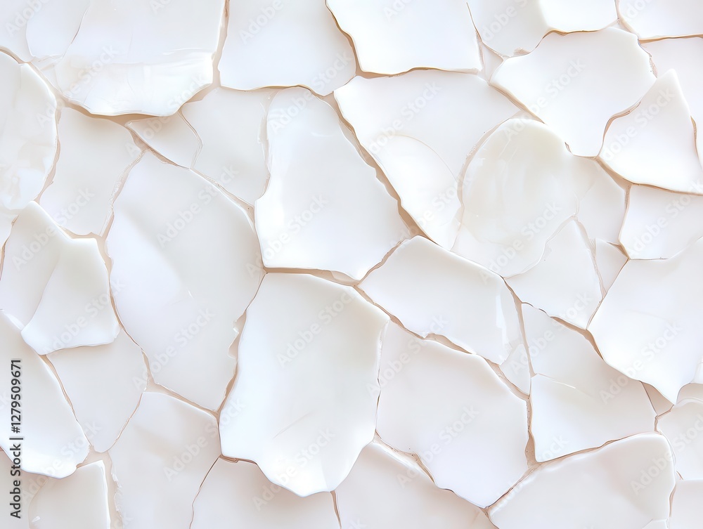Poster cracked ceramic glaze forming intricate web-like patterns over a glossy, uneven surface, enhanced by