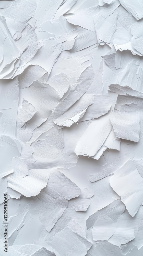Poster compressed layers of shredded paper create a rugged, industrial background with subtle variations in