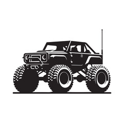 offroad racing truck silhouette vector illustration
