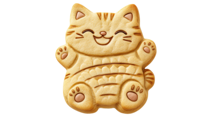 Cute cat shaped cookie designed for joy