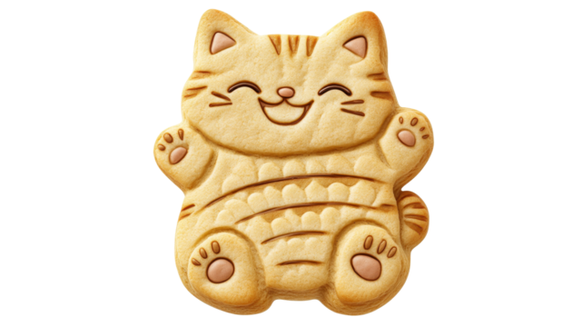 Cute cat shaped cookie designed for joy