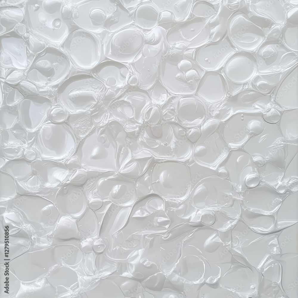 Poster bubble wrap compressed under a glass sheet, transforming its industrial aesthetic into a masterpiece