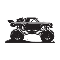 offroad racing truck silhouette vector illustration

