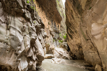 Saklikent National Park with canyon and river in Fethiye, Turkey. 