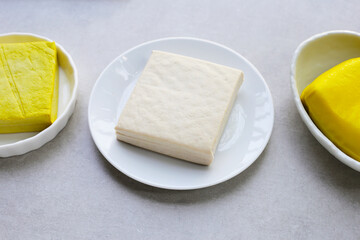 Soy tofu cubes, Tofu soy bean curd
