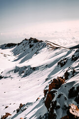 The crater rim of Mount Kilimanjaro in Tanzania Africa