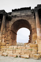 l'area archeologica dell'antico presidio militare romano di Ammaedara nei pressi della cittadina di Haidra,Tunisia