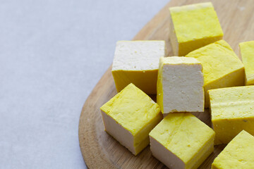 Soy tofu cubes, Tofu soy bean curd