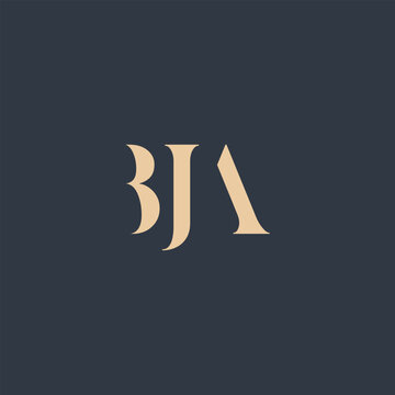 BJA abstract letter logo design. This logo is designed by three abstract letters.
