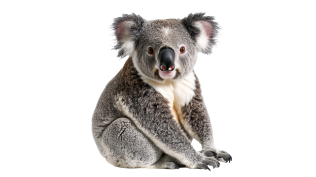 Koala sitting quietly in a natural pose