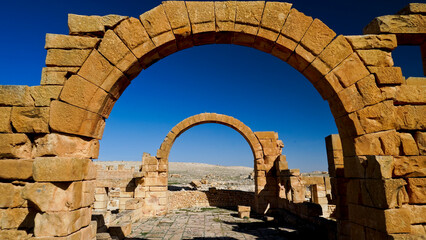 l'area archeologica dell'antico presidio militare romano di Ammaedara nei pressi della cittadina di...