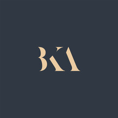 BKA abstract letter logo design. This logo is designed by three abstract letters.
