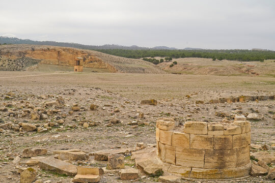 l'area archeologica dell'antico presidio militare romano di Ammaedara nei pressi della cittadina di Haidra,Tunisia