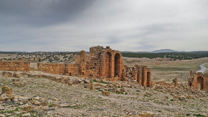l'area archeologica dell'antico presidio militare romano di Ammaedara nei pressi della cittadina di...