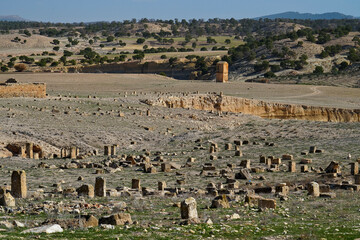 l'area archeologica dell'antico presidio militare romano di Ammaedara nei pressi della cittadina di...