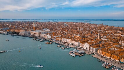 Aerial view of Venice Italy