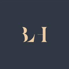 BLH abstract letter logo design. This logo is designed by three abstract letters.
