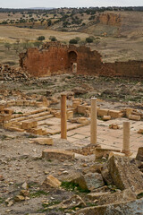 l'area archeologica dell'antico presidio militare romano di Ammaedara nei pressi della cittadina di...