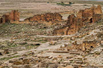l'area archeologica dell'antico presidio militare romano di Ammaedara nei pressi della cittadina di...