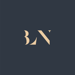 BLN abstract letter logo design. This logo is designed by three abstract letters.