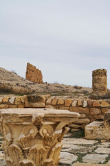 l'area archeologica dell'antico presidio militare romano di Ammaedara nei pressi della cittadina di...