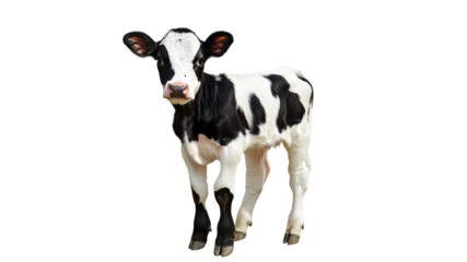 Calf on bright background