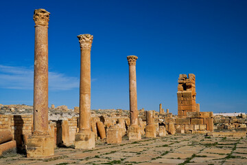 l'area archeologica dell'antico presidio militare romano di Ammaedara nei pressi della cittadina di...