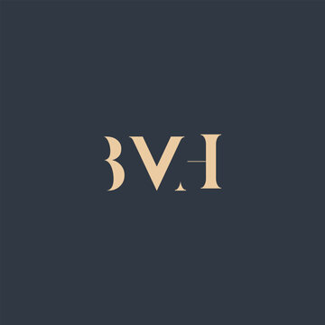 BMH abstract letter logo design. This logo is designed by three abstract letters.