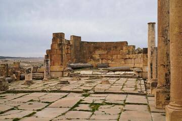 l'area archeologica dell'antico presidio militare romano di Ammaedara nei pressi della cittadina di...