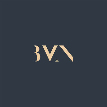 BMN abstract letter logo design. This logo is designed by three abstract letters.